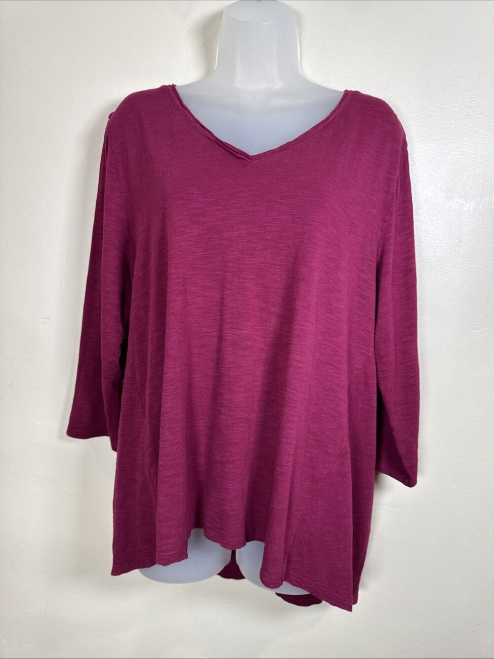 Chicos The Ultimate Tee Size 3 / XL Cotton Modal 3/4 Sleeve Relaxed Fit Casual